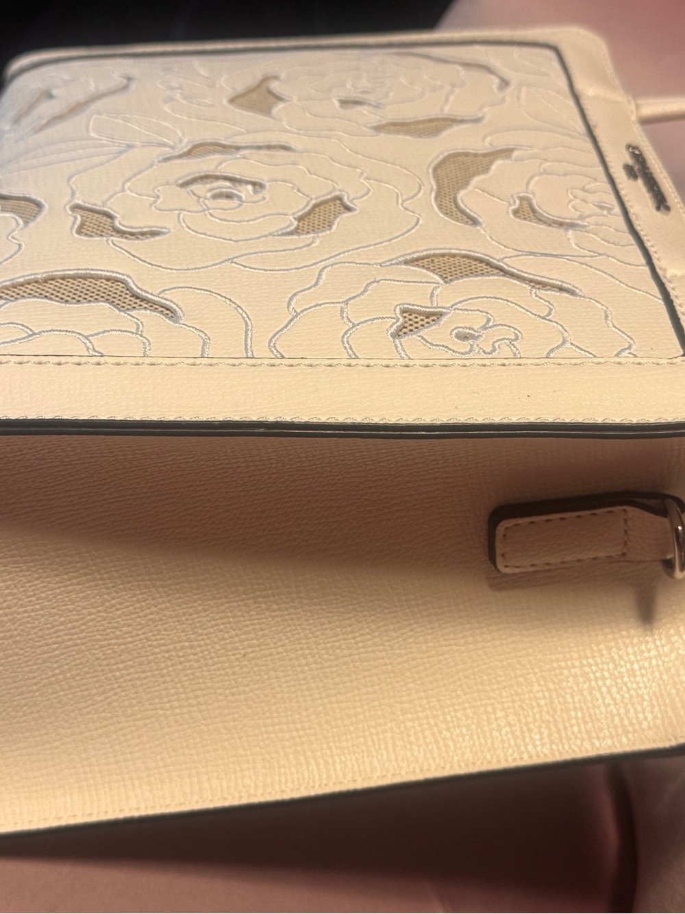 Karl lagerfeld Paris style L5JDC8BJ white medium floral handbag/purse - Picture 4 of 16
